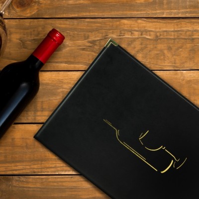 Carte des Boissons Tendance Securit en Simili Cuir Vermes