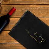 Carte des Boissons Tendance Securit en Simili Cuir Vermes