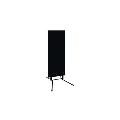 STOP-TROTTOIR 60X150CM NOIR FORME RECTANGULAIRE + PIED RESSORT