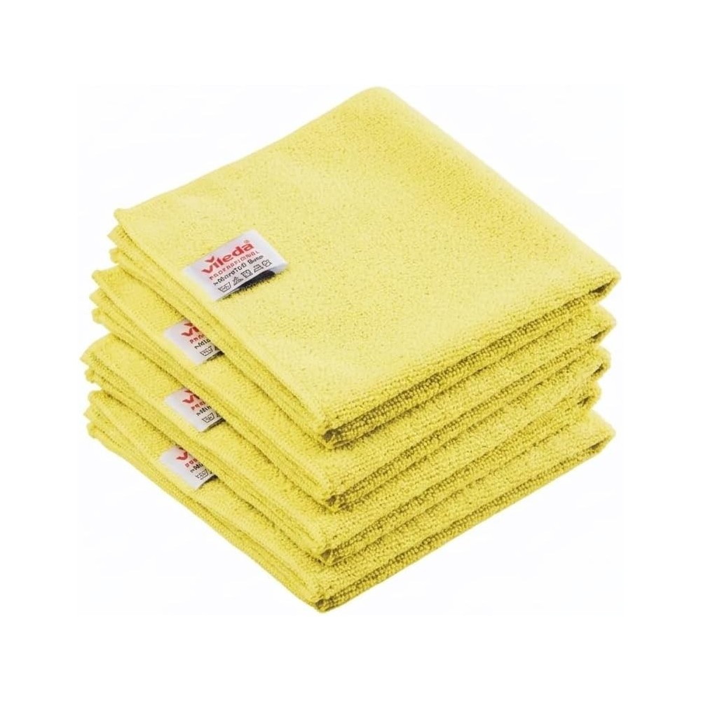 LOT DE 5 LAVETTES MICROTUFF BASE JAUNE 36X36