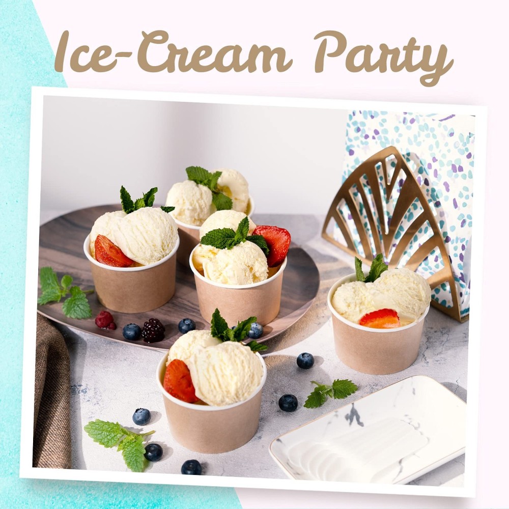 Coupe à Glace Carton Brun 113 ml Aluplast x 1000| Pot Dessert Jetable