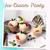 Coupe à Glace Carton Brun 113 ml Aluplast x 1000| Pot Dessert Jetable