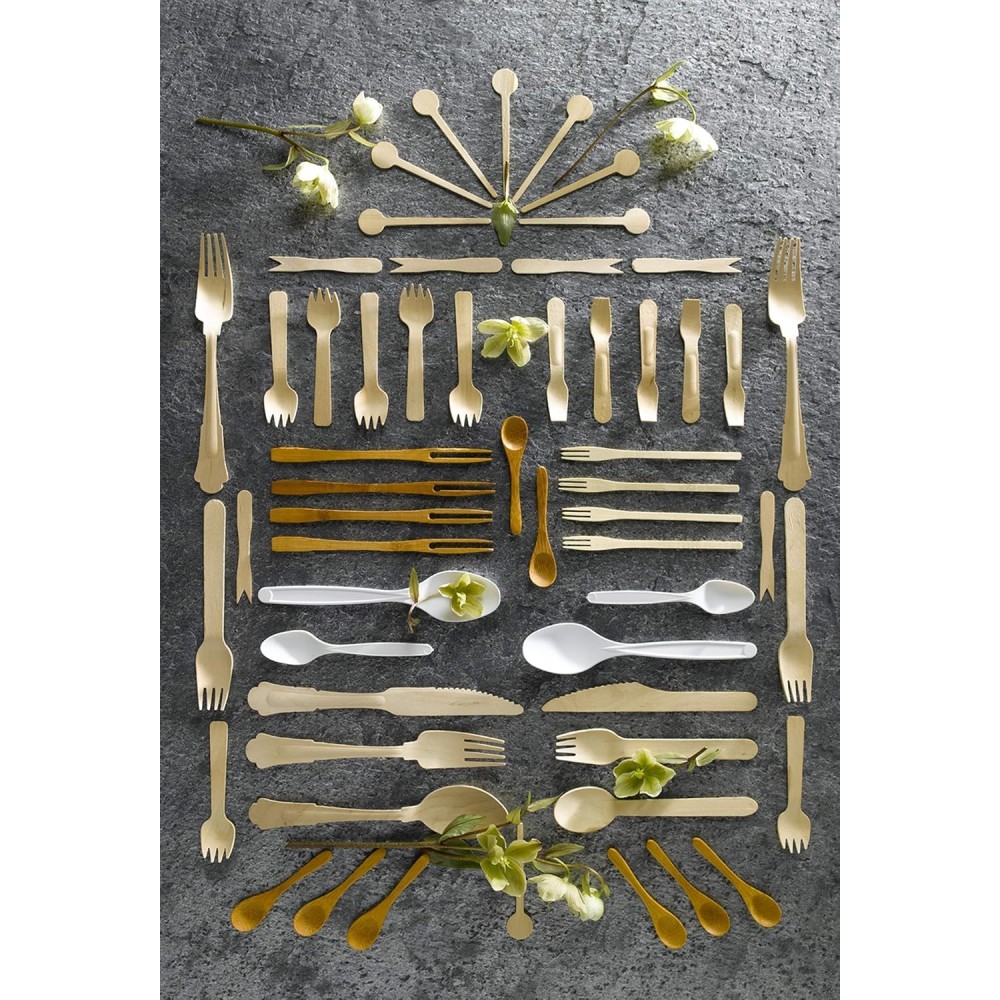 CUILLERE BAMBOU 90 MM  X50 PIECES