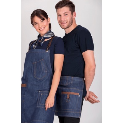 Tablier Mixte Denim Délavé Harold Taille Unique Robur | Tablier Professionnel