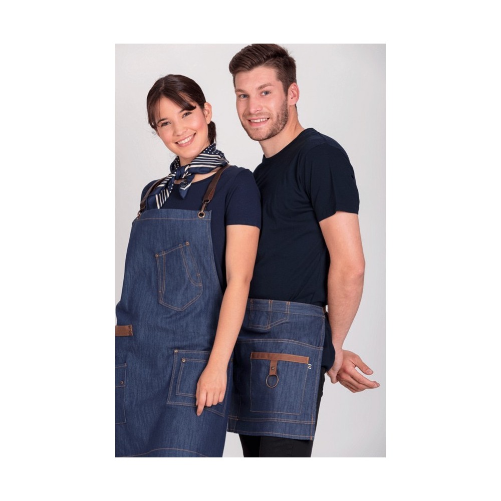 Tablier Mixte Denim Délavé Harold Taille Unique Robur | Tablier Professionnel