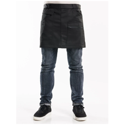 Tablier Chef Cavy Black Apron W90 x L40 cm Chaud Devant | Tablier Professionnel