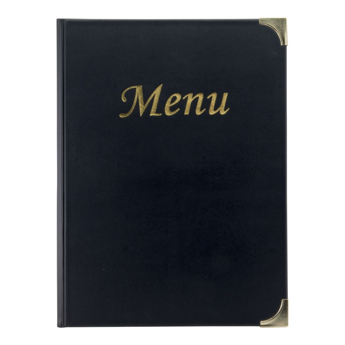 BASIC PROTEGE-MENUS A4 NOIR