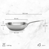 Wok Alchimy 32 cm – Antiadhésif tous feux et induction