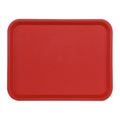 45 PLATEAUX FAST FOOD ROUGES 26x36 CM