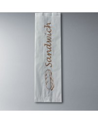 Sac sandwich blanc en papier kraft X1000 Aluplast | Emballage alimentaire