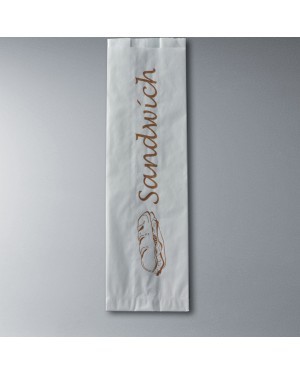 Sac sandwich blanc en papier kraft X1000 Aluplast | Emballage alimentaire