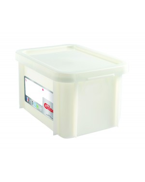 Bac alimentaire 15L blanc avec couvercle