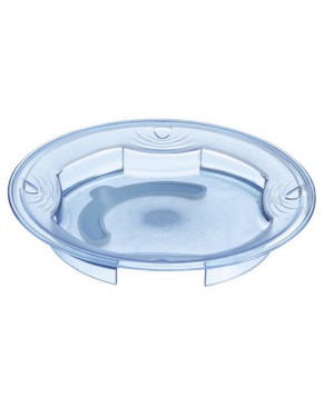 12 Assiettes creuses ronde bleue diamètre 23.6cm
