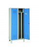 VESTIAIRE 1 CASE EN TOLE 8/10 - GRIS / BLEU MORAILLON SUR PIED - 400X500X1941