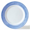 6  ASSIETTES PLATES 23.5CM  BLEU