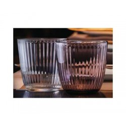 6 VERRES LINE COULEUR  LILAS ROSE 29CL