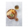 PLANCHE A HAMBURGER EN ACACIA AVEC POIGNEE ROND DIAM 25 CM