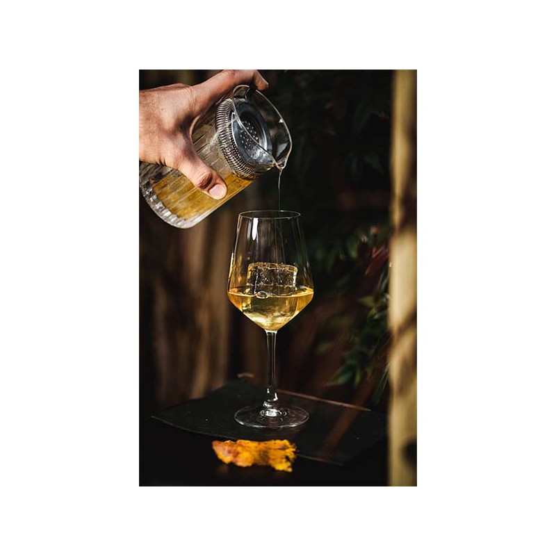 6 VERRES A PIEDS PLATINE 44CL