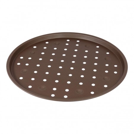 PLAQUE A PIZZA PERFOREE - ANTI ADHERENT - D 300/290 MM