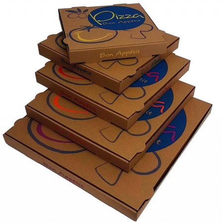 100 BOITES A PIZZA AMERICA HAVANE L ORIGINALE 33X33X3.5 CM