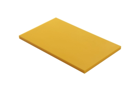 PLANCHE A  DECOUPER  POLYETHYLENE JAUNE 53X32.5X2CM